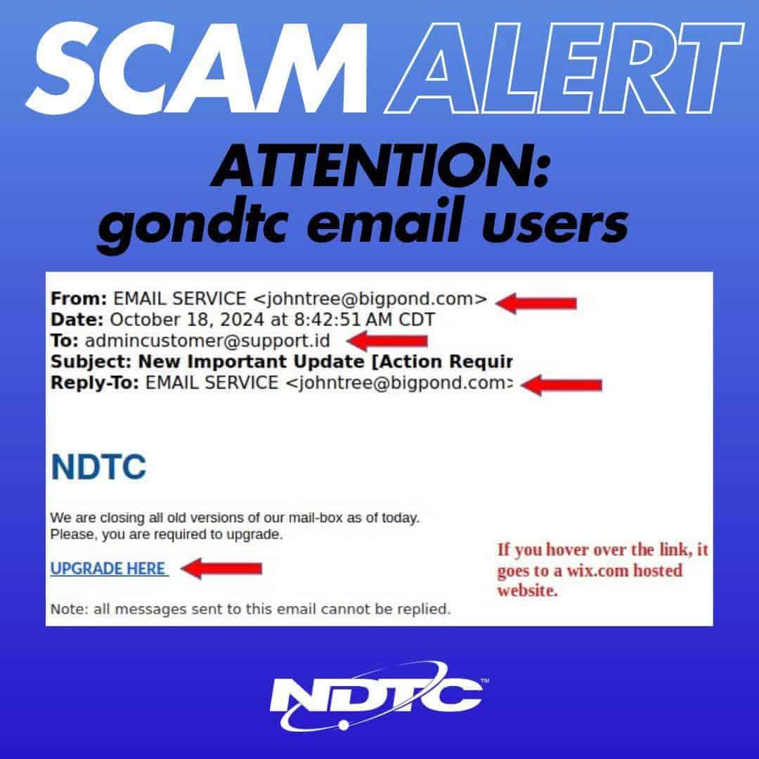 NDTC Email Scam Alert